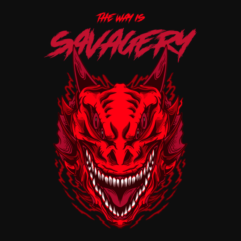 The Way Is Savagery  Oni Head Crop Top by SEANMCDONOUGH | Artistshot