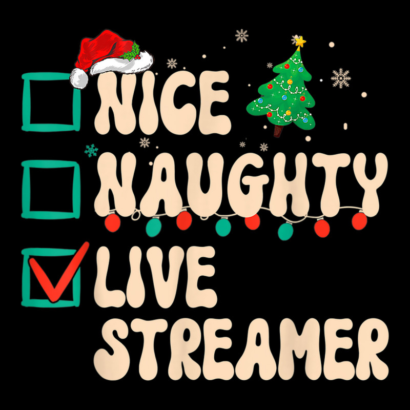 Nice Naughty Live Streamer Christmas List Santa Claus Groovy Youth Sweatshirt by Posh | Artistshot