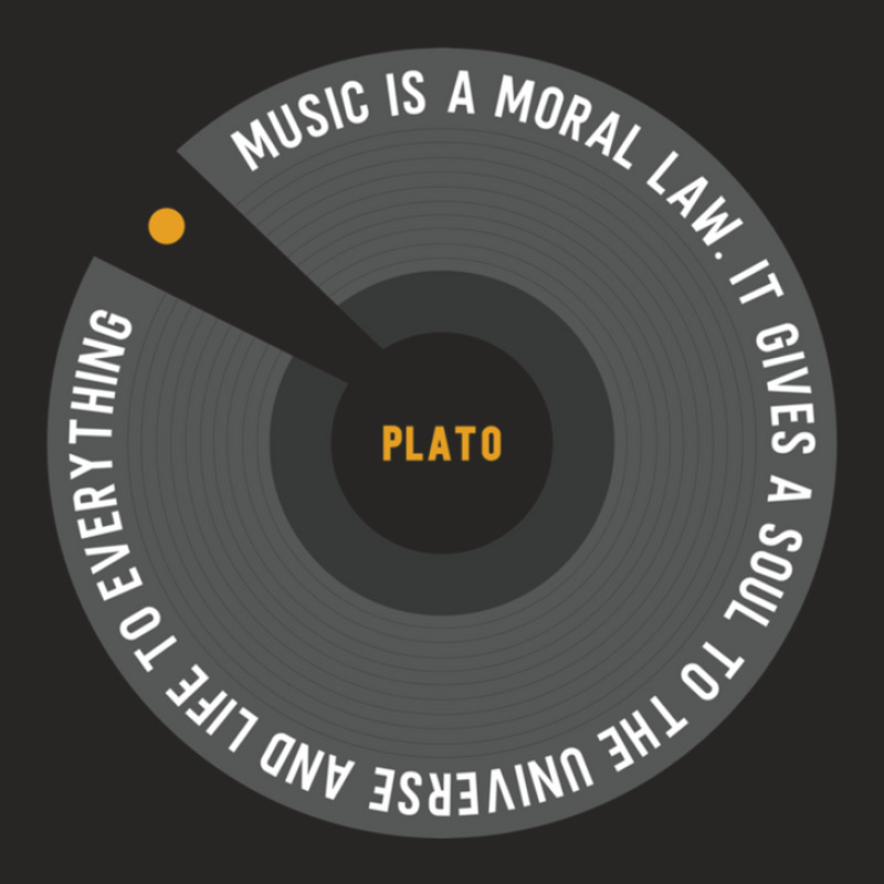 Music Is A Moral Law - Plato Ladies Fitted T-Shirt by saterseim | Artistshot