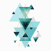 Geometric Triangle Compilation In Teal Coffee Mug | Artistshot