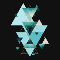 Geometric Triangle Compilation In Teal Skinny Tumbler | Artistshot