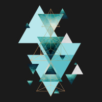 Geometric Triangle Compilation In Teal Full-length Apron | Artistshot