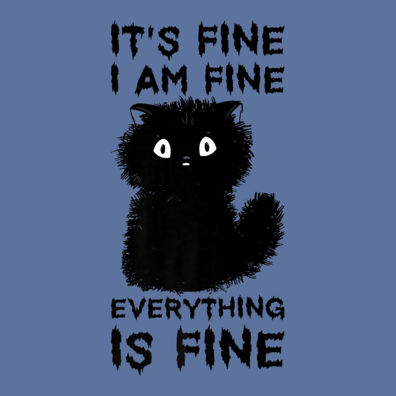 It's Fine I'm Fine Everything Is Fine Stressed Out Black Cat Premium T Lightweight Hoodie by cm-arts | Artistshot