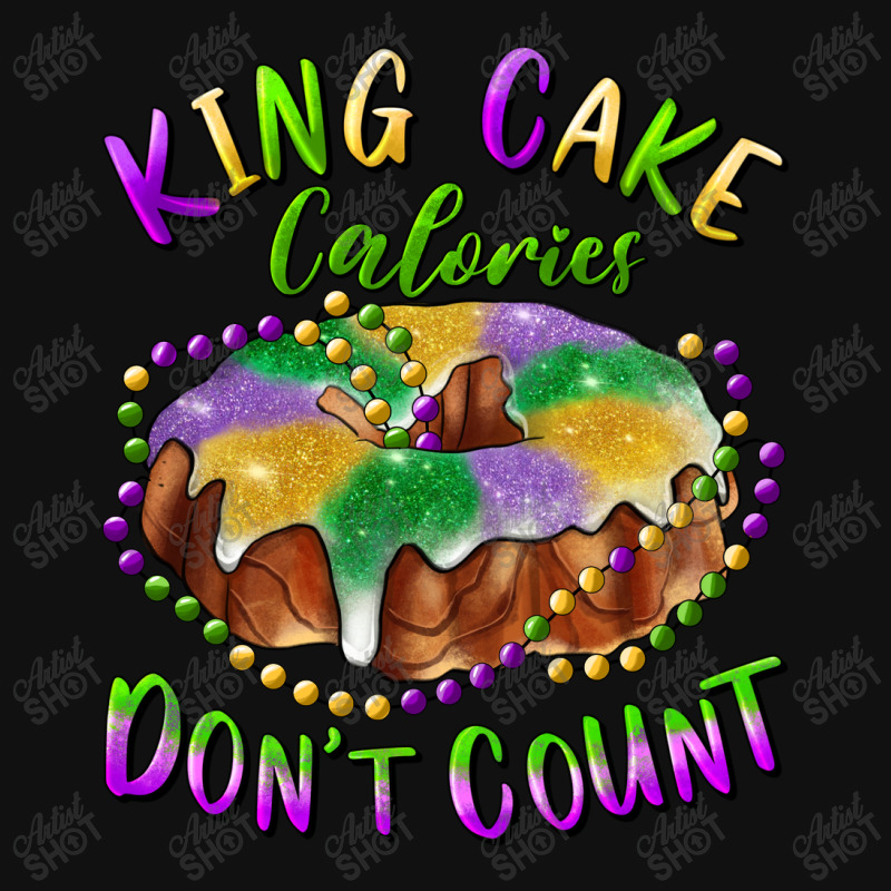 Mardi Gras King Cake Calories Don't Count Landscape Canvas Print | Artistshot