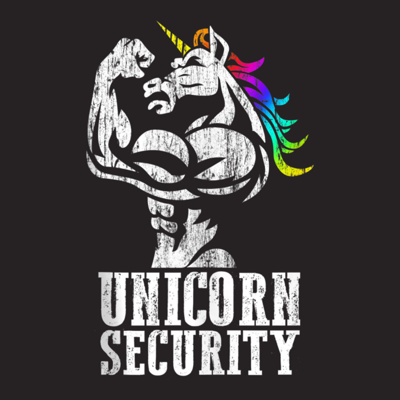 Unicorn Security Rainbow Muscle Manly Funny Christmas Gift Tank Top Vintage Cap | Artistshot