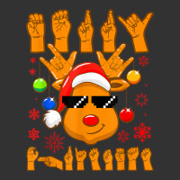 Deaf Christmas Reindeer Tee Asl American Sign Language Tee U Baby Bodysuit | Artistshot