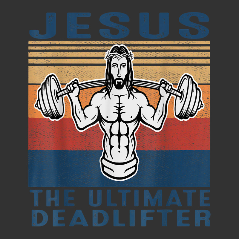 Jesus The Ultimate Deadlifter Gym Working Out Funny Vintage T Shirt Baby Bodysuit by cm-arts | Artistshot