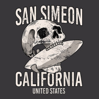 Vintage San Simeon Beach California Ca Retro Surfer Skull T Shirt Ladies Curvy T-shirt | Artistshot