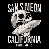 Vintage San Simeon Beach California Ca Retro Surfer Skull T Shirt Cropped Hoodie | Artistshot