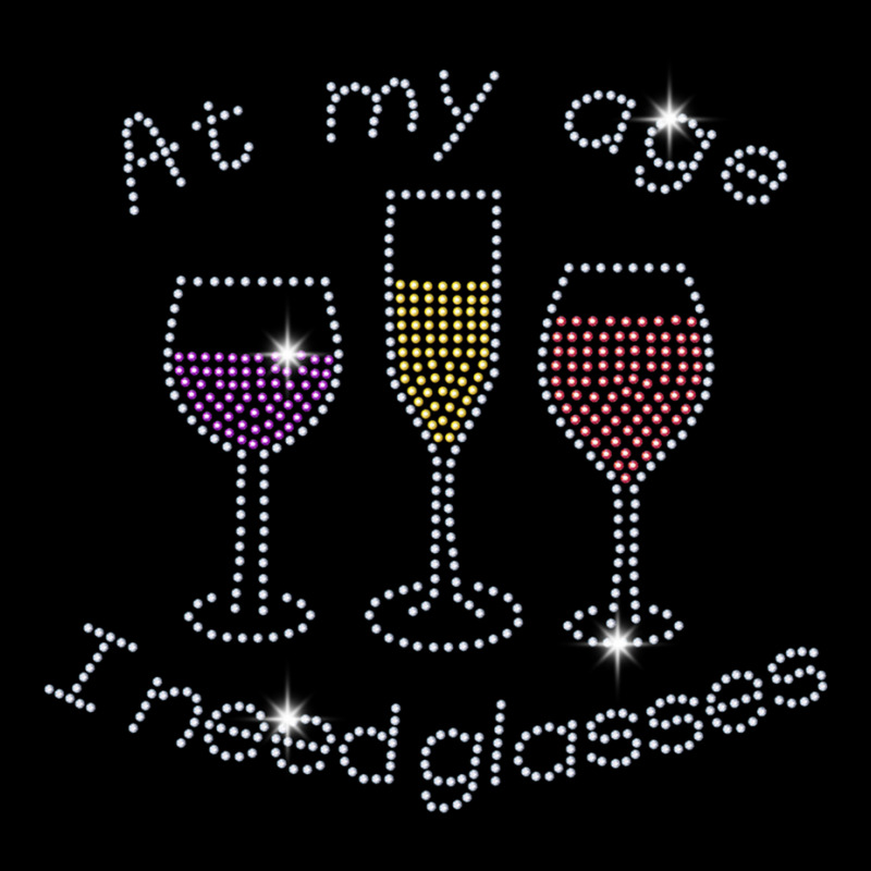 Woman At My Age I Need Glasses Rhinestone Ladies Sweatshirt Youth Sweatshirt by cm-arts | Artistshot