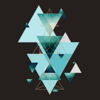 Geometric Triangle Compilation In Teal Tank Top | Artistshot