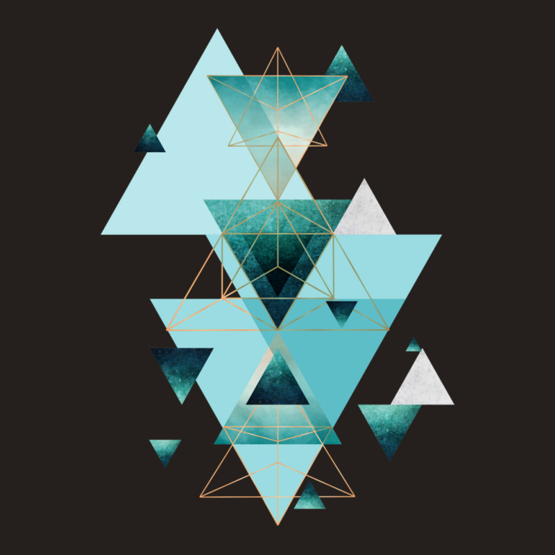 Geometric Triangle Compilation In Teal Tank Top | Artistshot