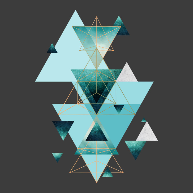 Geometric Triangle Compilation In Teal Men's Polo Shirt | Artistshot