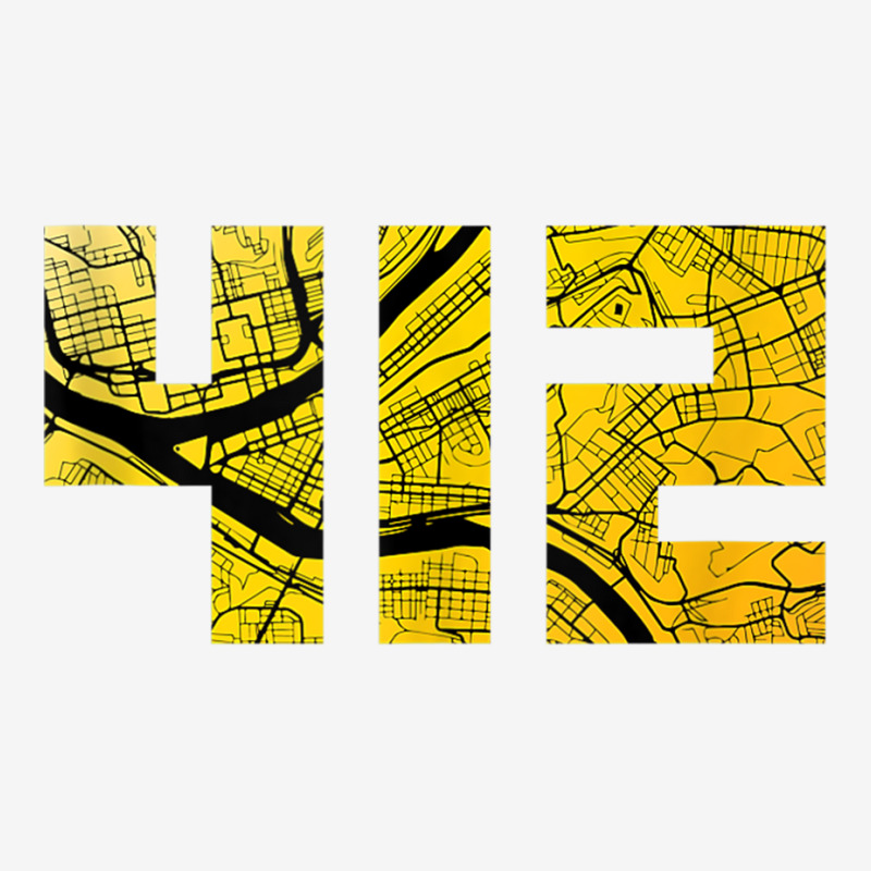 Pittsburgh 412 Black And Yellow City Street Map Tank Top Classic T-shirt by cm-arts | Artistshot