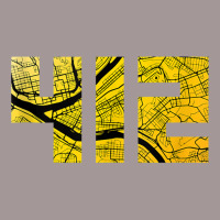 Pittsburgh 412 Black And Yellow City Street Map Tank Top Vintage Hoodie | Artistshot