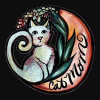 Cat Mom Moon Flower Art Nature Kitty Cats Crop Top | Artistshot