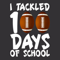 I Tackled 100 Days Of School Football 100th Day Gifts Boys Vintage Hoodie | Artistshot