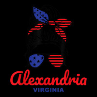 Alexandria Virginia Retro Messy Bun Pocket T-shirt | Artistshot