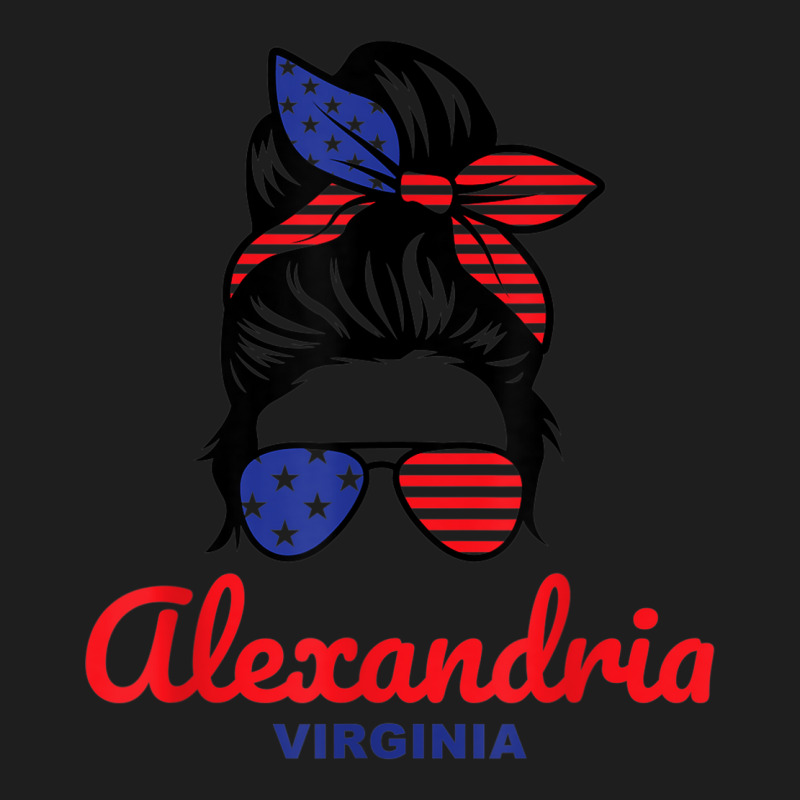 Alexandria Virginia Retro Messy Bun Classic T-shirt by Sombre | Artistshot