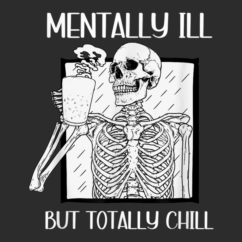 Mentally Ill But Totally Chill Skeleton Halloween Costume Exclusive T-shirt | Artistshot