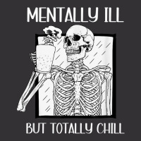 Mentally Ill But Totally Chill Skeleton Halloween Costume Vintage Hoodie | Artistshot