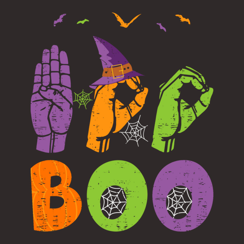 Boo Hands American Sign Language Pride Asl Halloween Long Sleeve T Shi Racerback Tank by cm-arts | Artistshot