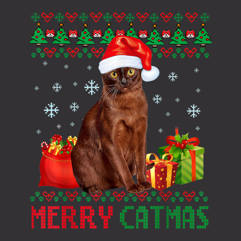 Merry Catmas Cat Ugly Christmas Havana Brown Mom Dad Vintage Hoodie | Artistshot