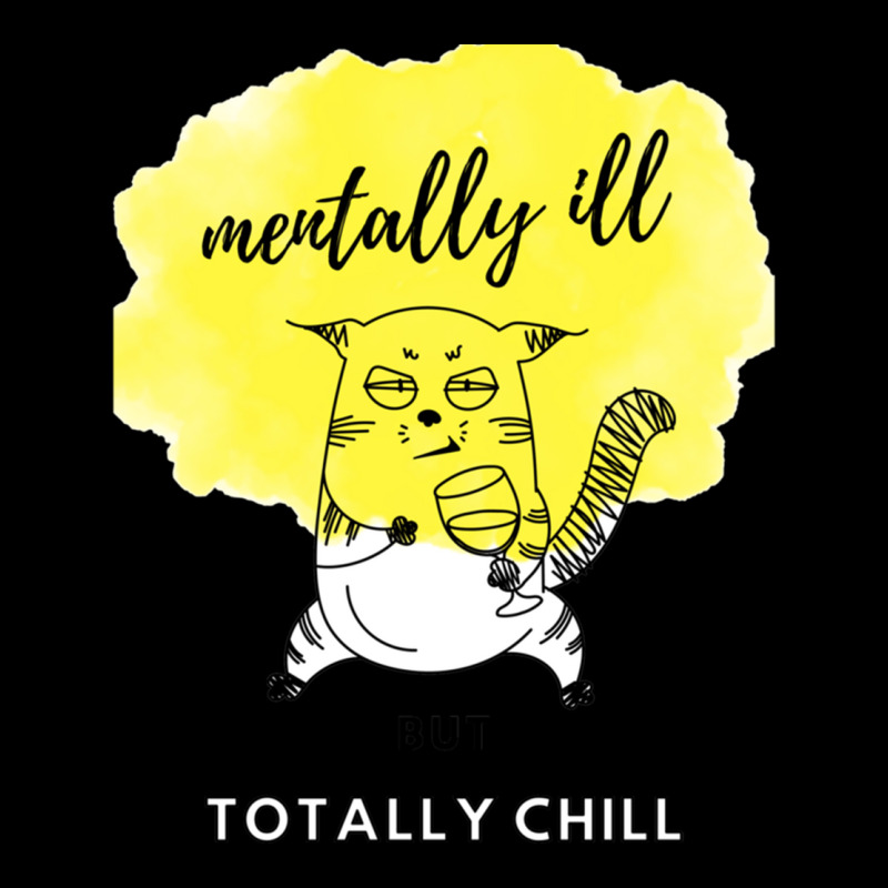 Mentally Ill But Totally Chill Cropped Sweater by cm-arts | Artistshot