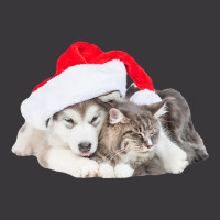 Cute Siberian Husky Puppy Santa Hat Image Christmas Cat Dog Premium T Ladies Curvy T-shirt | Artistshot