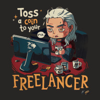 Toss A Coin To Your Freelancer, Work From Home, Remote Working, Freela Ladies Fitted T-shirt | Artistshot