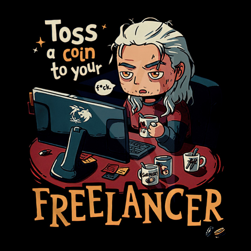 Toss A Coin To Your Freelancer, Work From Home, Remote Working, Freela Cropped Hoodie by cm-arts | Artistshot