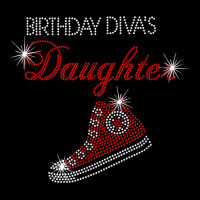 Birthday Diva's Daughter Sneaker Bling Rhinestone T Shirt V-neck Tee | Artistshot