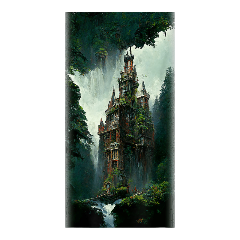 Brownstone Gothic Platform Great Waterfall Redwood Forest T Shirt Long Sleeve Shirts by cm-arts | Artistshot