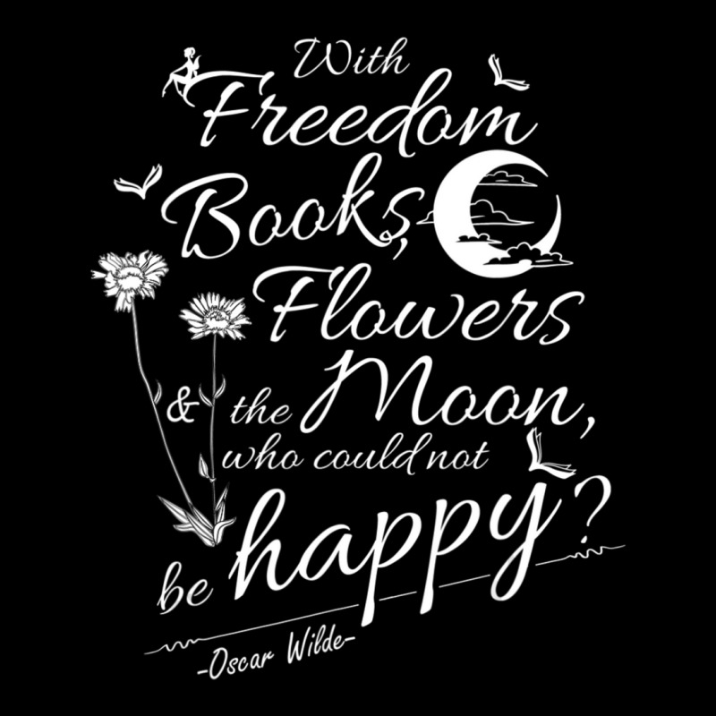 Oscar Wilde Quote Freedom, Flowers, Books, Moon Adjustable Cap by cm-arts | Artistshot