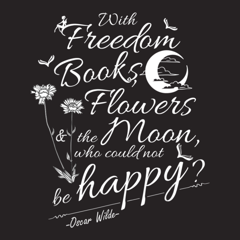 Oscar Wilde Quote Freedom, Flowers, Books, Moon Vintage Cap by cm-arts | Artistshot