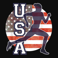 Usa Women Running Track & Field Team American Flag Runner T Shirt Crop Top | Artistshot