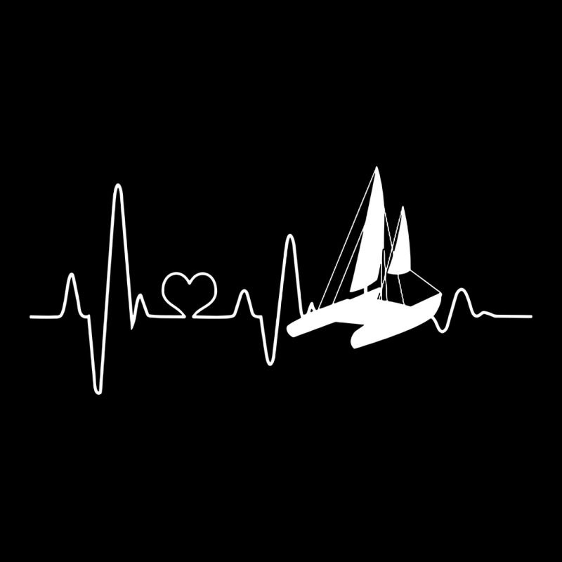 Catamaran Sailing Heartbeat Double Hull Boat V-Neck Tee by cm-arts | Artistshot