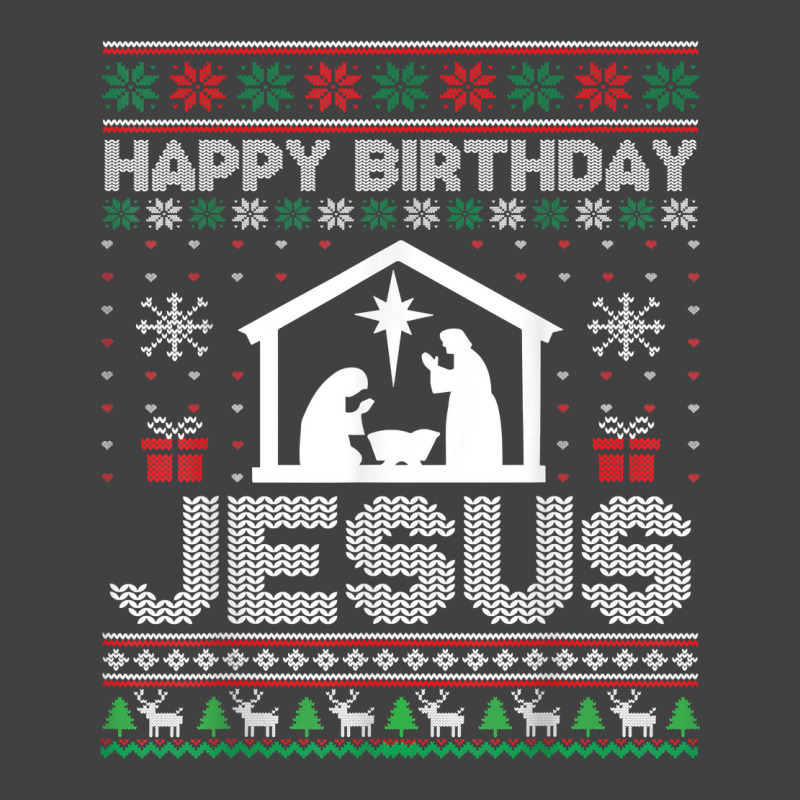 Happy Birthday Jesus Christmas Begins With Christ Ugle Xmas T Shirt Vintage T-shirt | Artistshot