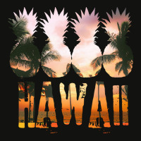 Hawaii Pineapple T  Shirthawaii Pineapple Showing Beach At Sunset T  S Scorecard Crop Tee | Artistshot