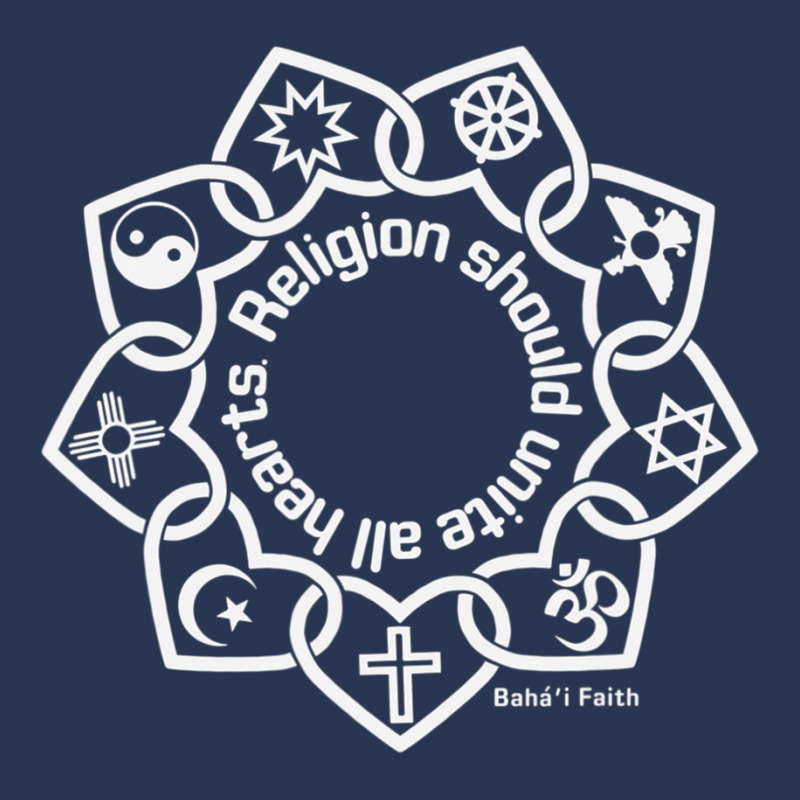 Religion Should Unite All Hearts Symbols Bahaâ€™i Quote Men Denim Jacket | Artistshot