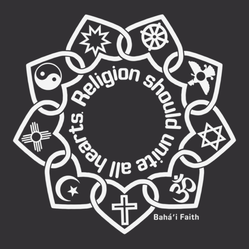 Religion Should Unite All Hearts Symbols Bahaâ€™i Quote Vintage Short | Artistshot