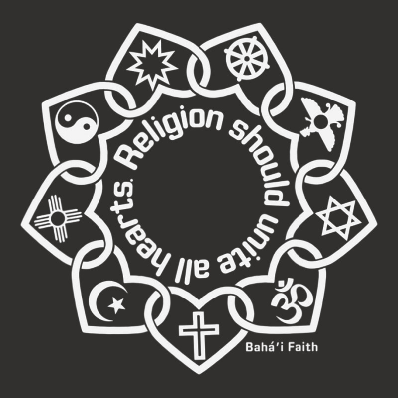 Religion Should Unite All Hearts Symbols Bahaâ€™i Quote Champion Hoodie | Artistshot