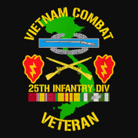 25th Infantry Division Vietnam Combat Veteran Crop Top | Artistshot