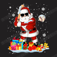 Baseball Santa Playing Baseball Cool Christmas Santa Baseball Player 2 T-shirt | Artistshot