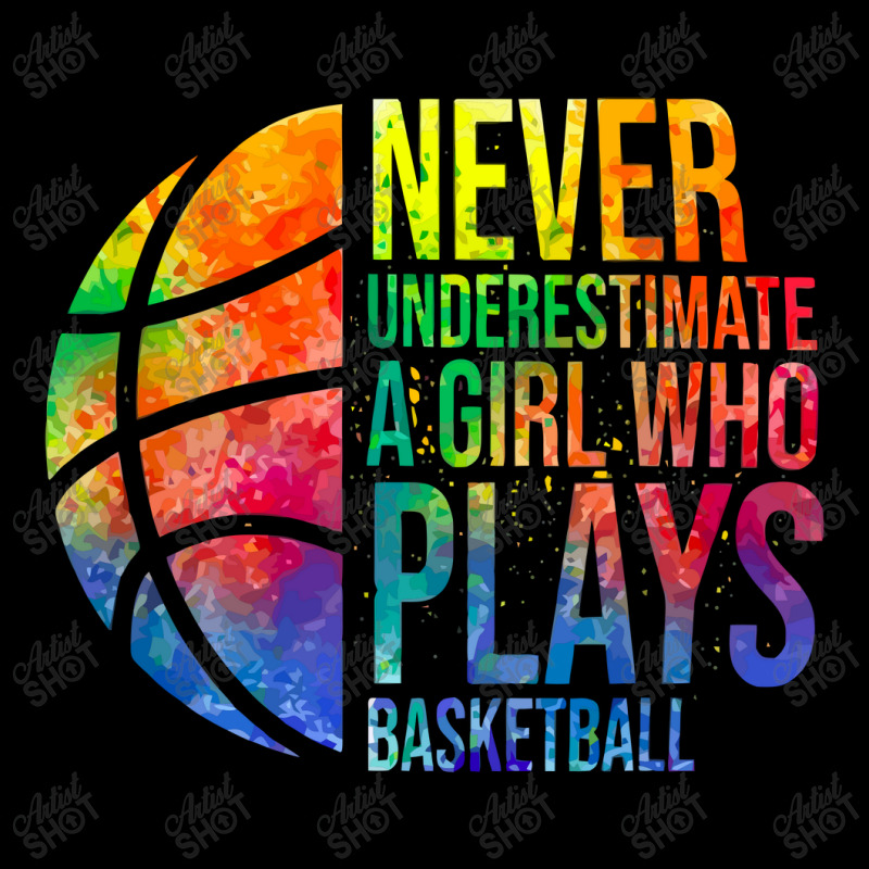 Hoops Girls Never Underestimate A Girl Who Plays Basketball V-neck Tee | Artistshot