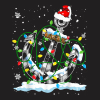 Santa Anchor Cool Christmas Lights Boating Sailing Boat Ship T Shirt T-shirt | Artistshot