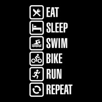 Eat Sleep Swim Bike Run Repeat   Triathlon Pocket T-shirt | Artistshot