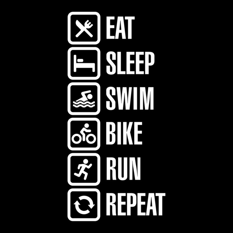 Eat Sleep Swim Bike Run Repeat   Triathlon Long Sleeve Shirts by KENNETHPCLING | Artistshot