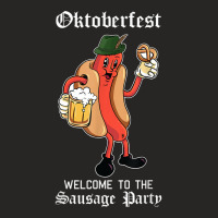 Sausage Party Oktoberfest Funny Bratwurst German Festival Tshirt Ladies Fitted T-shirt | Artistshot