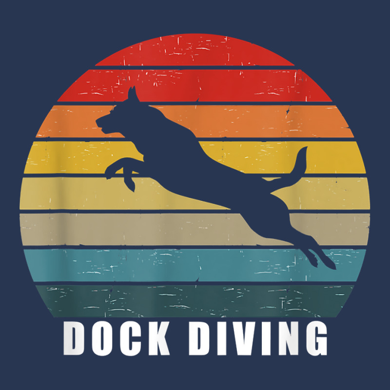 Retro Dock Diving Dog Jumping Swimming Canine Water Sports T Shirt Men Denim Jacket by sarlesfo | Artistshot